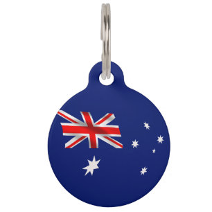 Australian flag-coat of arms pet ID tag