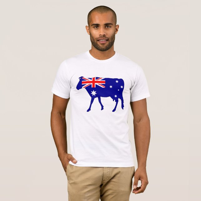 Australian Flag - Cow T-Shirt (Front Full)