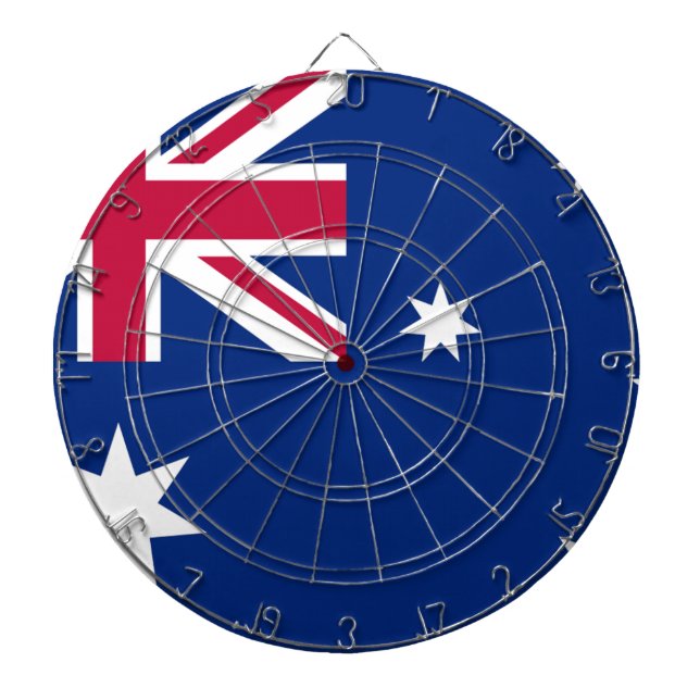 Australian flag dartboard with darts (Front)