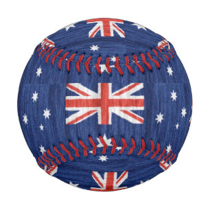 australian flag design Thunder_Cove blue Baseball