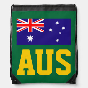 Australian flag drawstring bag   Aussie backpack
