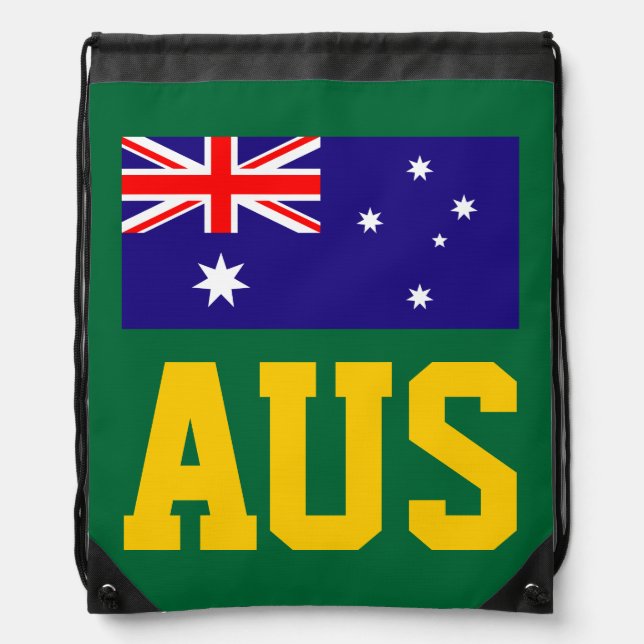 Australian flag drawstring bag | Aussie backpack (Front)
