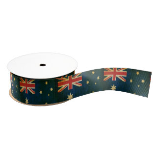 Australian Flag Fancy Custom Ribbon