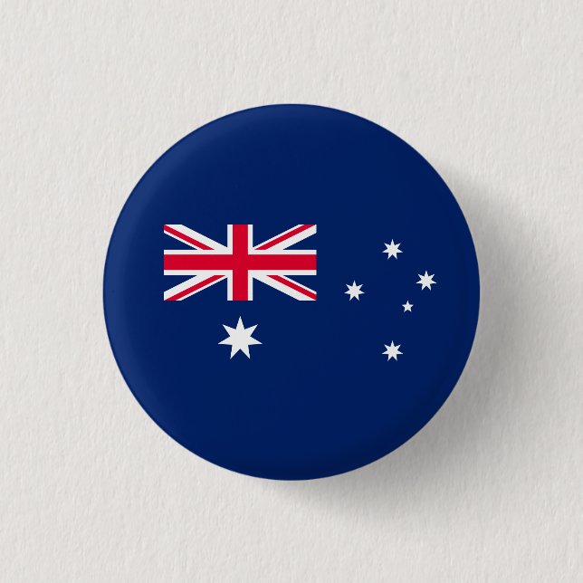 Australian Flag, Flag of Australia Button (Front)