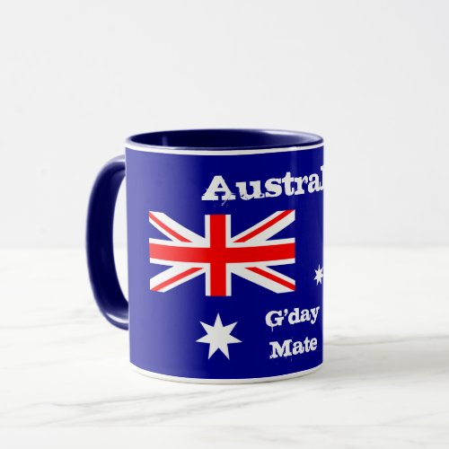 Australian Flag  Gday Mate coffee mug Australia