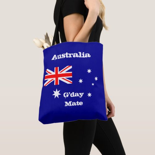 Australian Flag  Gday Mate fashion  Australia Tote Bag