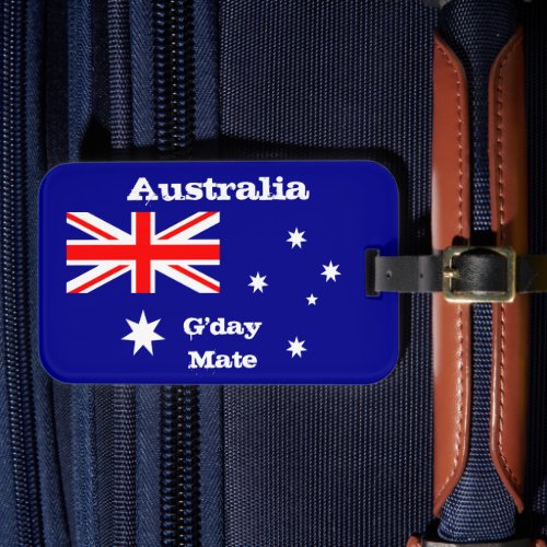 Australian Flag  Gday Mate luggage  Australia Luggage Tag