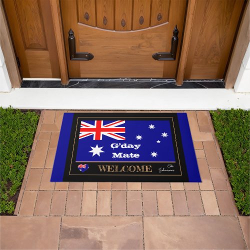 Australian Flag  Gday Mate mats sports Welcome Doormat