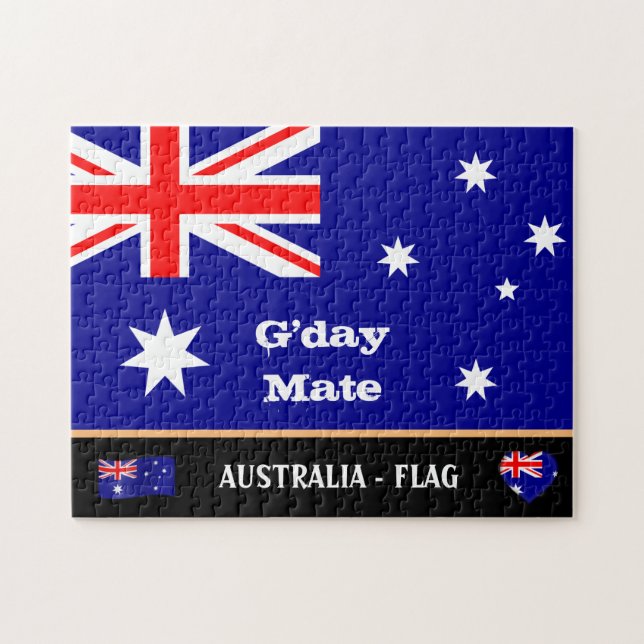 Australian Flag & G'day Mate puzzle / Australia (Horizontal)