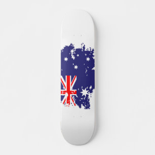 Australian Flag Grunge Skateboard
