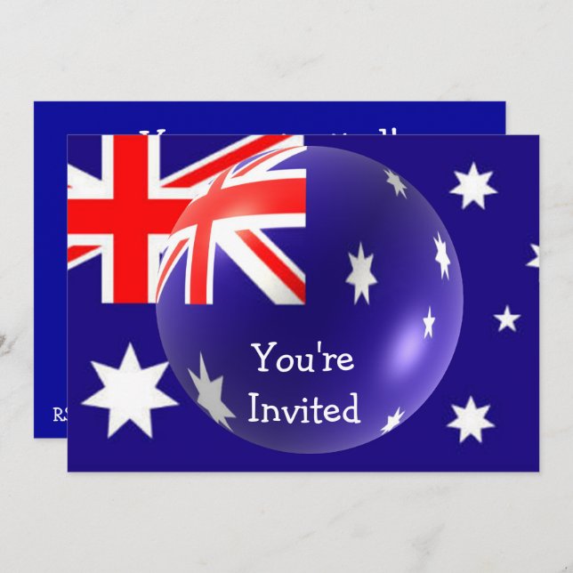 Australian Flag Invitation (Front/Back)