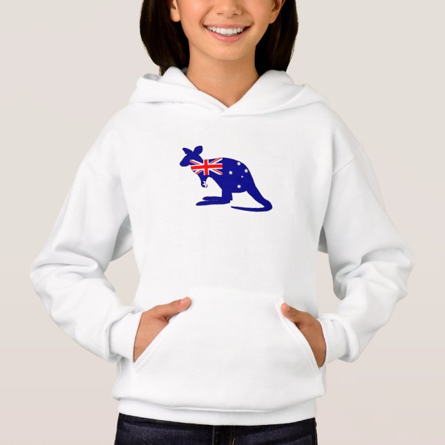 Australian Flag - Kangaroo Hoodie (Front)