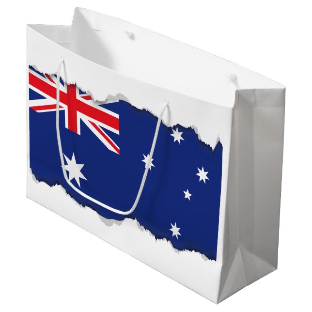 Australian Flag Large Gift Bag (Front Angled)