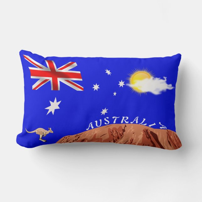 Australian flag lumbar pillow (Front)