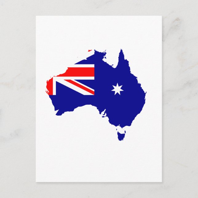 Australian flag map postcard (Front)