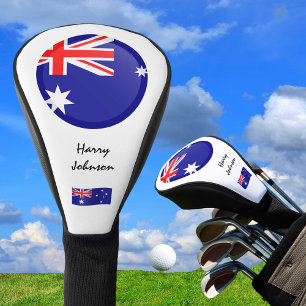 Australian Flag & Monogrammed Golf Clubs Covers