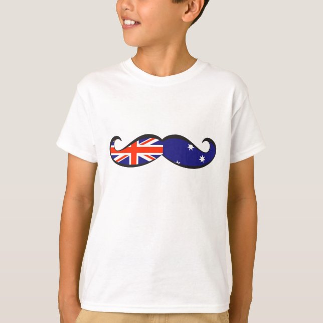 Australian Flag Mustache T-Shirt (Front)