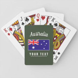 Australian flag of Australia custom playing cards