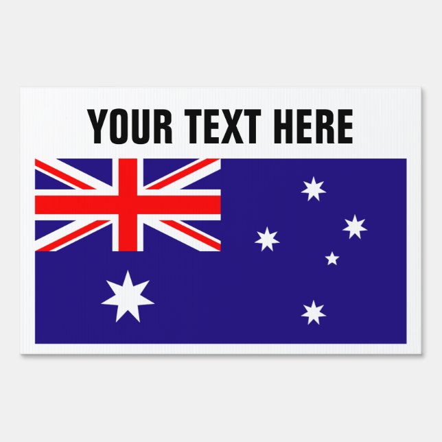 Australian flag of Australia custom yard signs (Front)