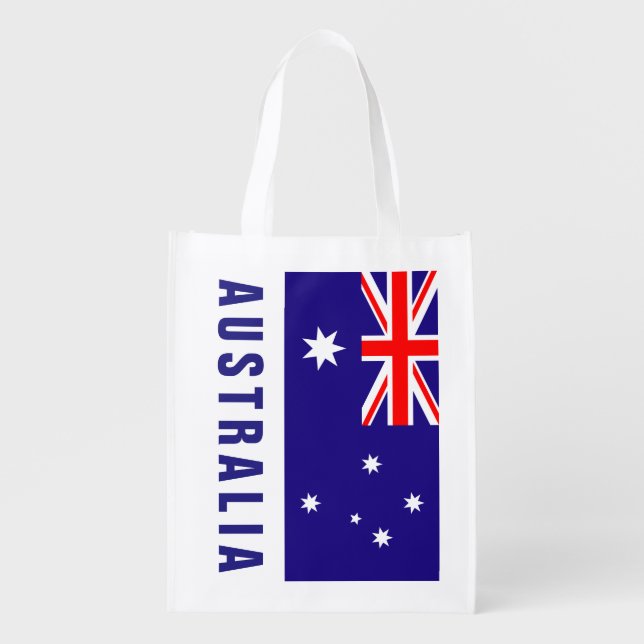 Australian flag of Australia grocery shopping bag (Front)
