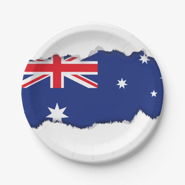 Australian Flag Paper Plates (Front)