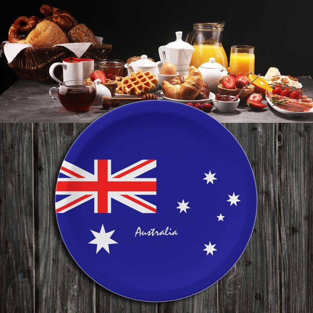 Australian flag party plates, sports /rugby fans paper plates (Creator Uploaded)