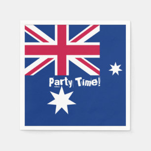 Australian Flag Party Time Napkins