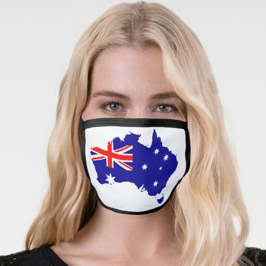 Australian Flag patriotic bestseller Face Mask (Worn Her)