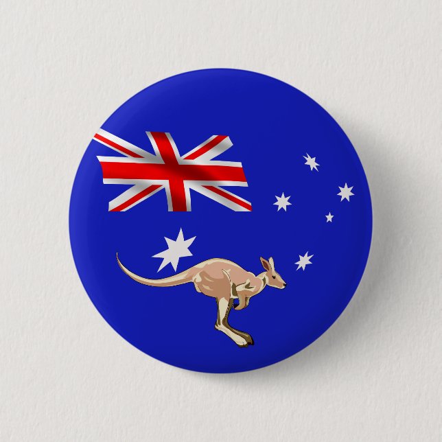 Australian flag pinback button (Front)