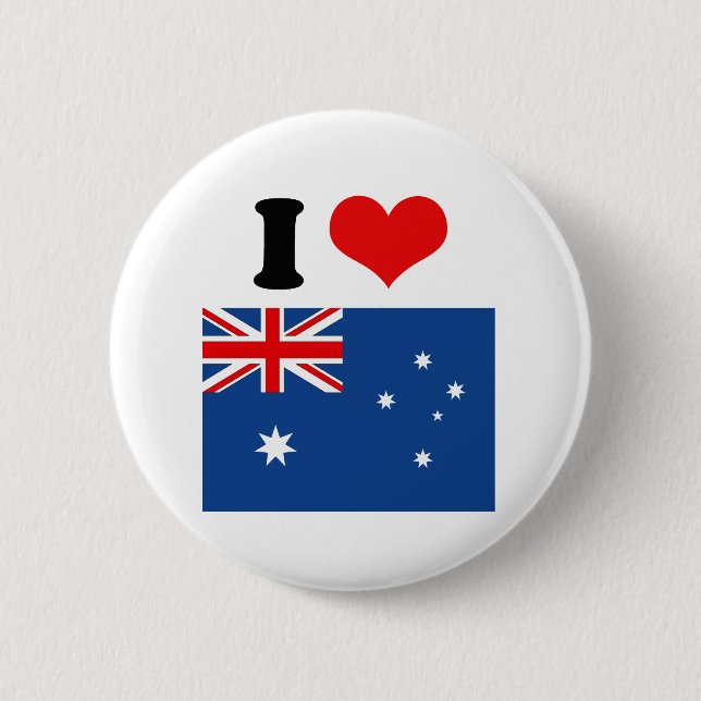 Australian Flag Pinback Button (Front)