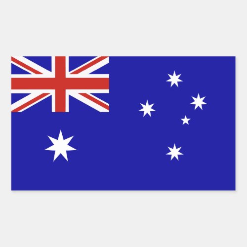 Australian flag rectangular sticker