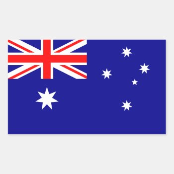 Australian Flag Rectangular Sticker by FlagGallery at Zazzle
