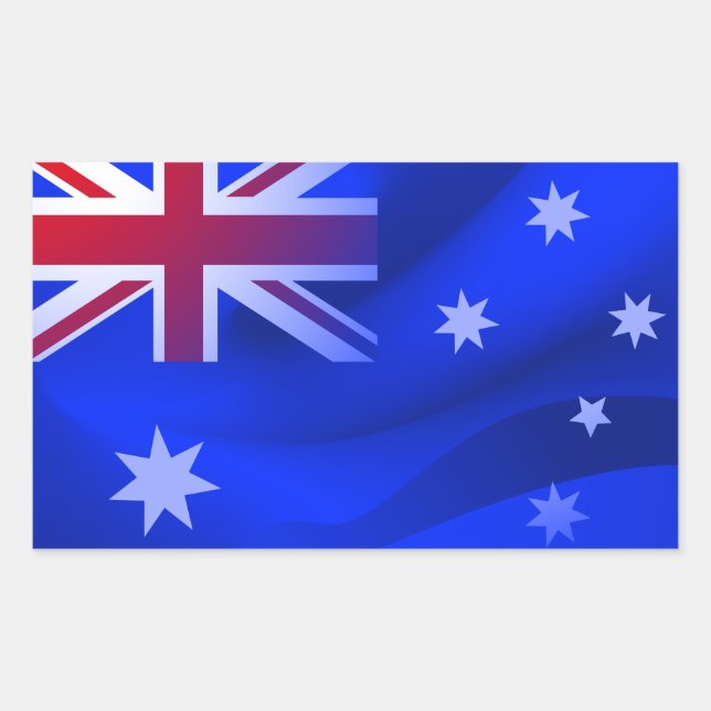 Australian flag rectangular sticker (Front)