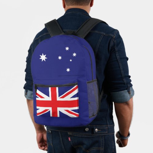 Australian flag red cross Aussie stars Printed Backpack