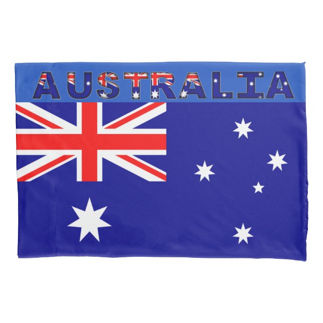 Australian Flag Single Pillowcase, Standard Size Pillow Case (Front)