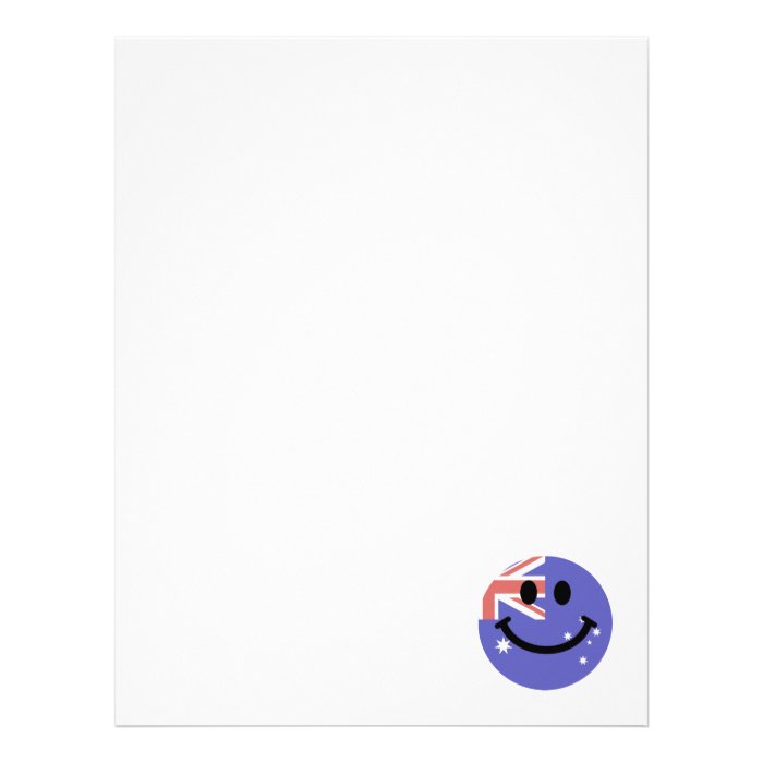 Australian flag smiley face letterhead template