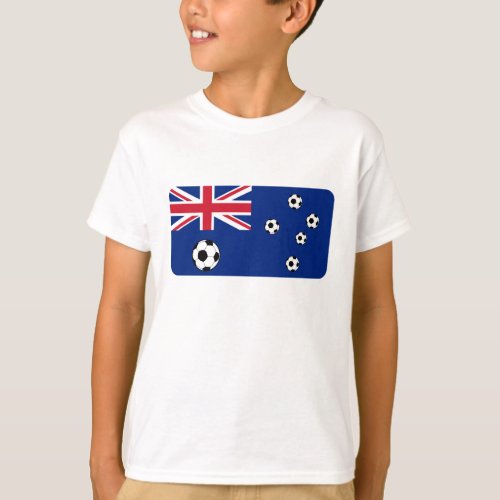 Australian Flag Soccer Balls T_Shirt