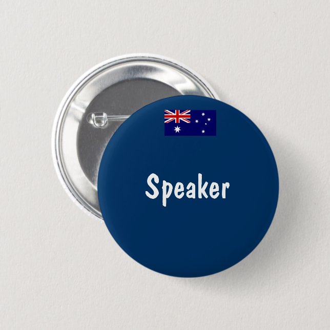 Australian Flag Speaker Button (Front & Back)