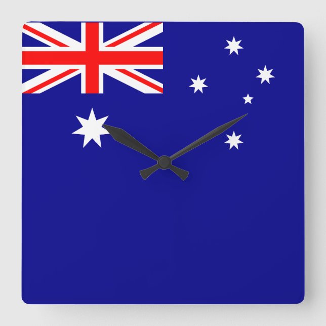 Australian Flag Square Wall Clock (Front)