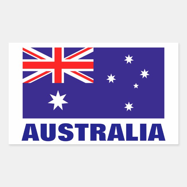 Australian flag stickers | personalizable text (Front)