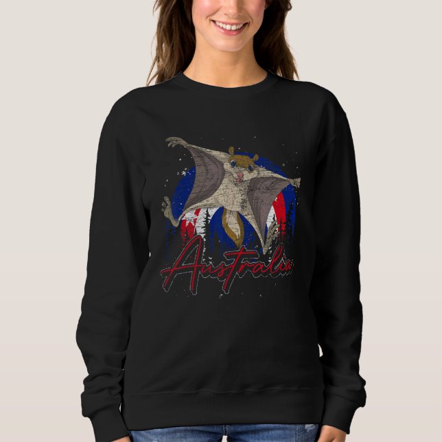 Australian Flag Sugar Glider Aussie Animal Austral Sweatshirt (Front)
