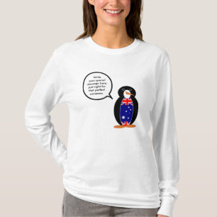 Australian Flag Wildlife Penguin personalize Gift T-Shirt