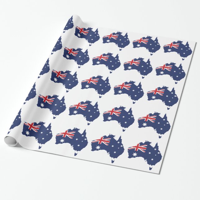 Australian Flag Wrapping Paper (Unrolled)
