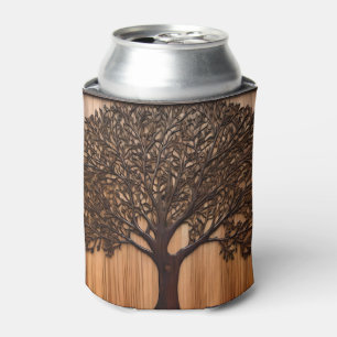 Australian Flora: The Wattle Tree Wood Print, Can Cooler
