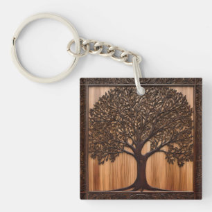 Australian Flora: The Wattle Tree Wood Print, Keychain