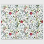 Australian flower Kangaroo paws Eucalyptus leaves Wrapping Paper