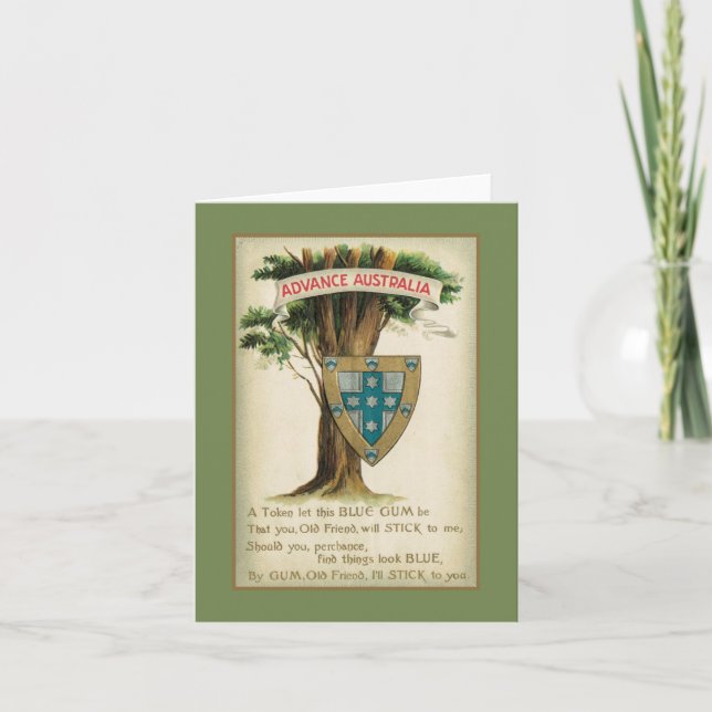 Australian Friendship: Blue Gum Sign of Loyalty Card (Front)