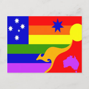Australian Gay Pride Flag Postcard