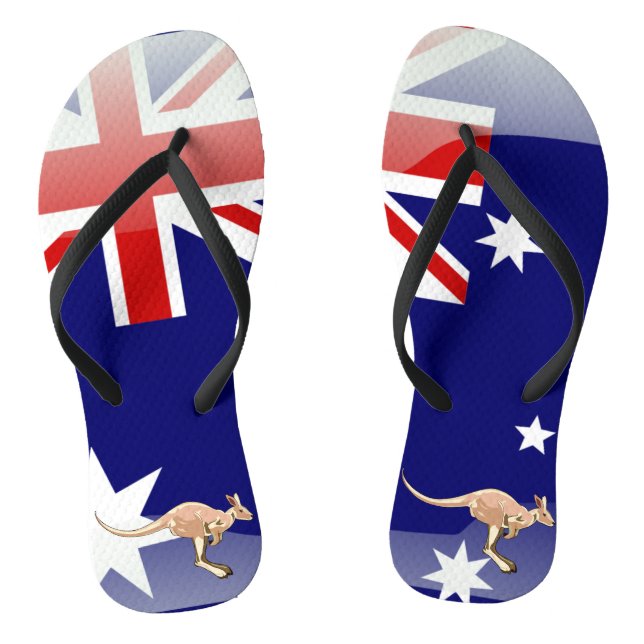 Australian glossy flag flip flops (Footbed)