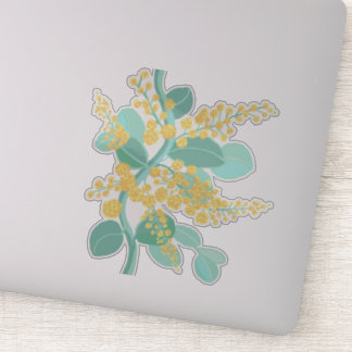 Australian golden wattle blossom sticker